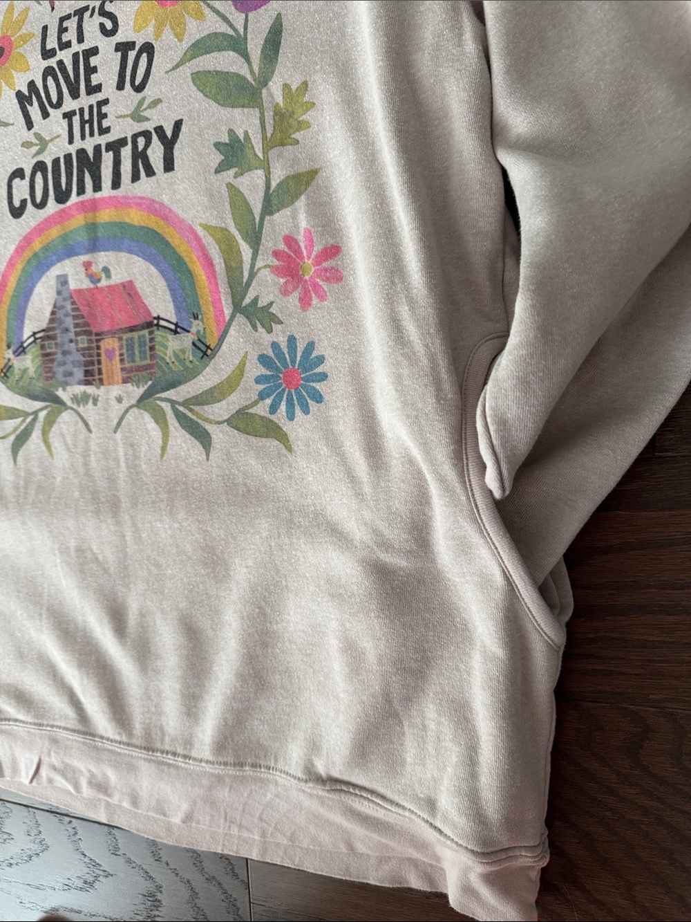 Natural Life Sweatshirt with Pockets - Let’s Move to the Country - Picture 3 of 4